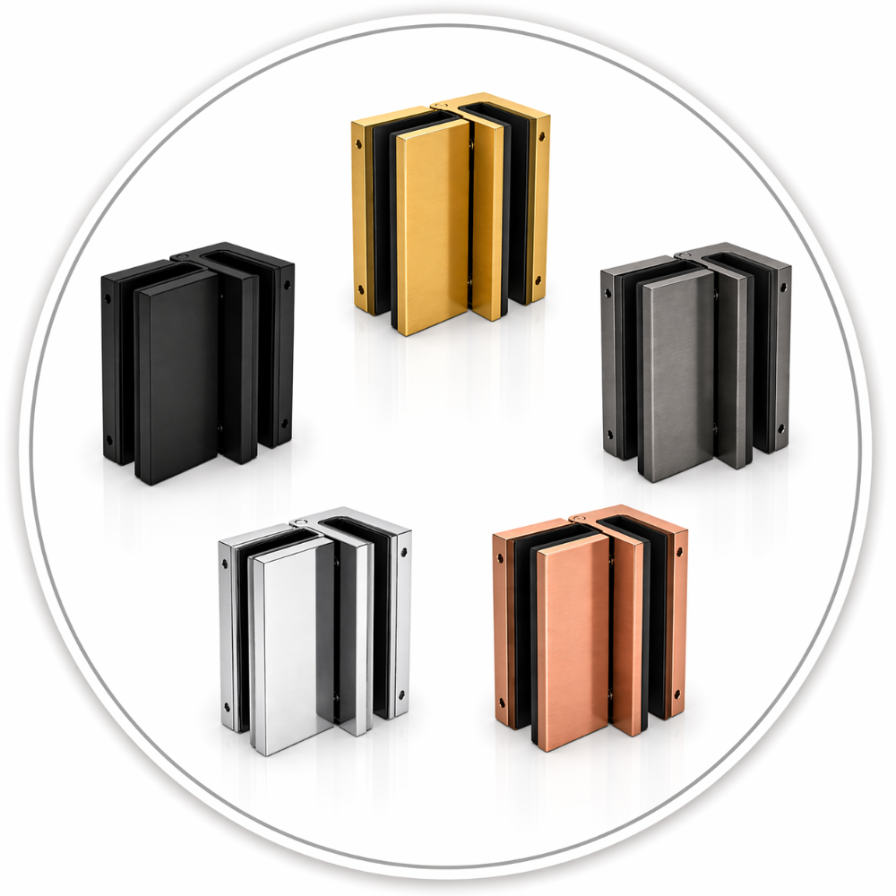 NKB092 Glass to Glass 90° Hinge - No Cut Out